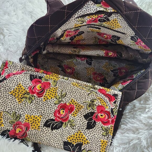 NWT Vera Bradley Espresso Oh Baby Diaper Bag - Picture 5 of 9
